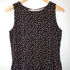 LOFT Printed Button Back Tiered Peplum Tank